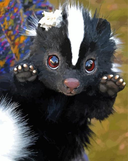 Adorable Skunk paint by numbers