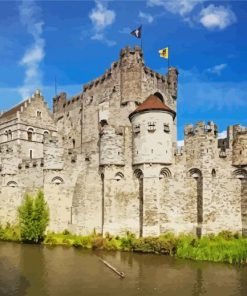 Aesthetic Gravensteen Ghent paint by numbers