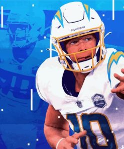 Aesthetic Justin Herbert LA Chargers paint by numbers