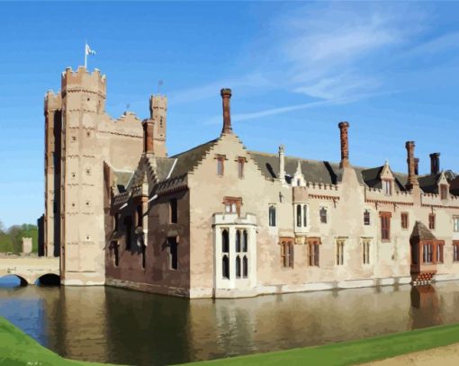 Aesthetic Oxburgh Hall Norfolk Building paint by numbers