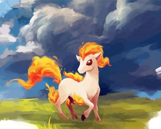 Aesthetic Ponyta paint by numbers