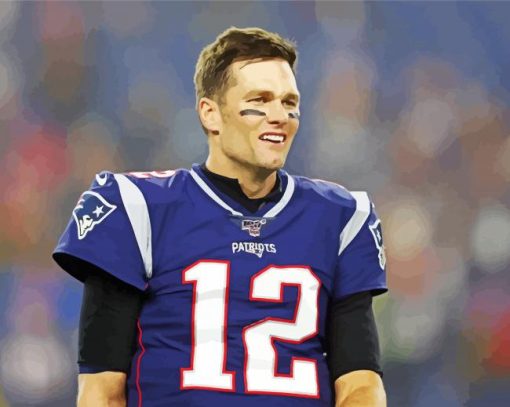 Aesthetic Tom Brady Nfl paint by numbers