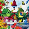 Aesthetic Birdhouse paint by numbers