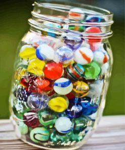Aesthetic Colorful Marbles paint by numbers