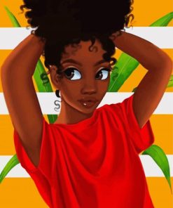 Afro Girl paint by numbers