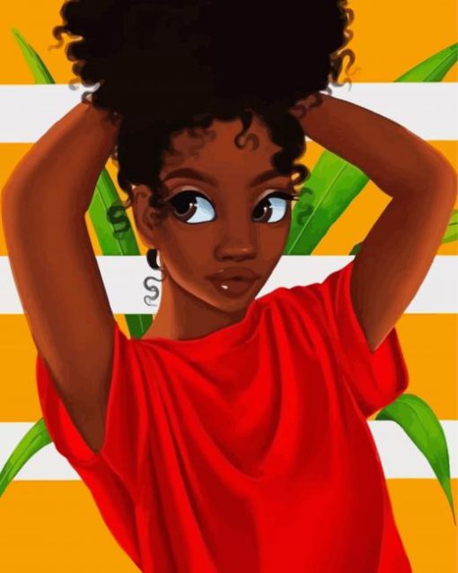 Afro Girl paint by numbers