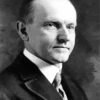 Black and White Calvin Coolidge Side Profile paint by numbers