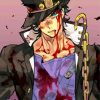 Bloody Jotaro Kujo paint by numbers