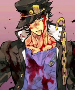 Bloody Jotaro Kujo paint by numbers