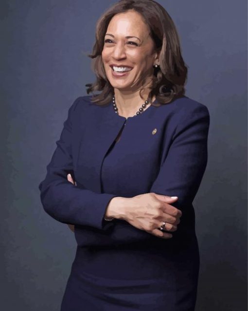 Classy Kamala Harris Smiling paint by numbers