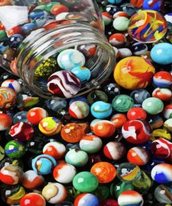 Colorful Marbles paint by numbers