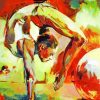 Abstract Ballerina Handstand paint by numbers