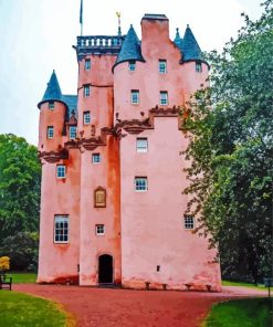 Craigievar Castle Scotland paint by numbers