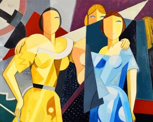 Cubism Ladies paint by numbers