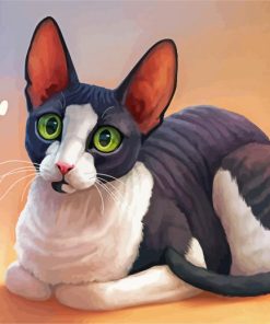 Cute Cat with Big Ears paint by numbers