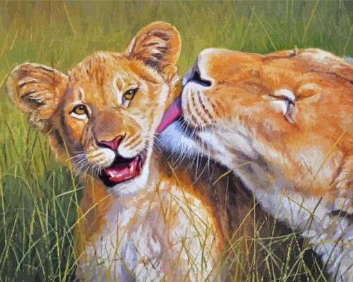 Cute Lions paint by numbers