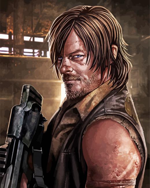 Daryl Dixon Art paint by numbers