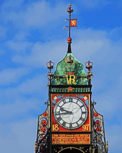 Eastgate Clock Chester paint by numbers