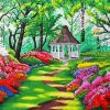 Enchanted Garden and Gazebo paint by numbers