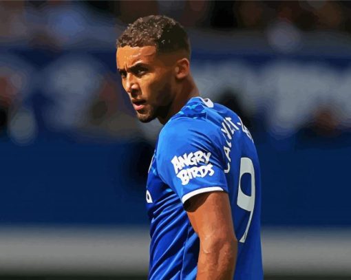 Everton Dominic Calvert Lewin Player paint by numbers
