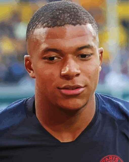 Football Player Kylian Mbappé paint by numbers