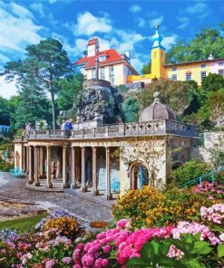Gardens of North Wales Portmeirion paint by numbers