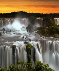 Iguazu National Park at Sunset paint by numbers