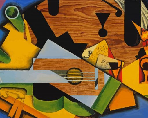 Juan Gris Still Life with Guitar paint by numbers