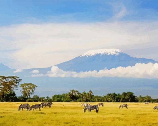 Kilimanjaro Tanzania paint by numbers