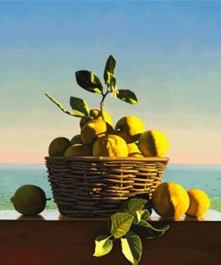 Lemons Basket paint by numbers