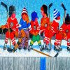 Little Hockey Players paint by numbers