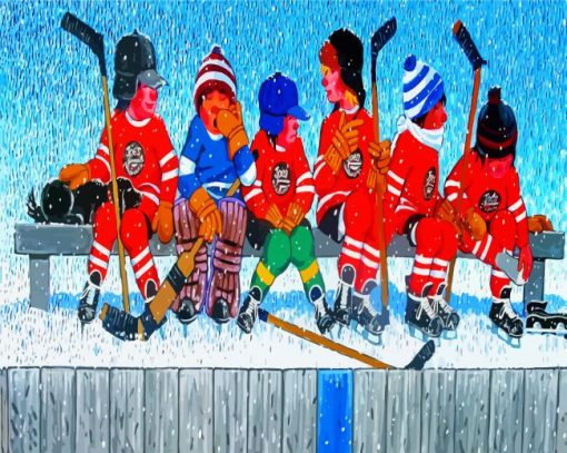 Little Hockey Players paint by numbers