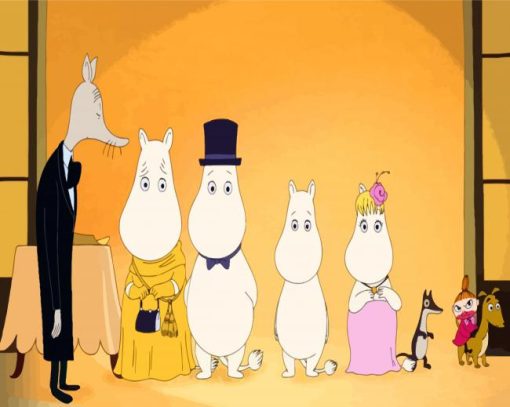 Moomins On The Riviera Family paint by numbers