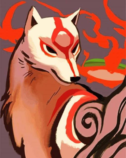 Okami Dog paint by numbers