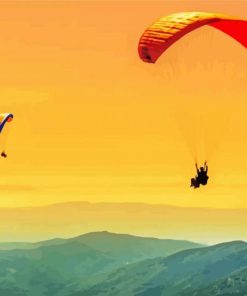 Paragliding at Sunset paint by numbers