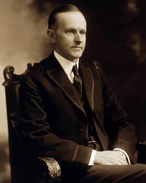 President of The Us Calvin Coolidge paint by numbers