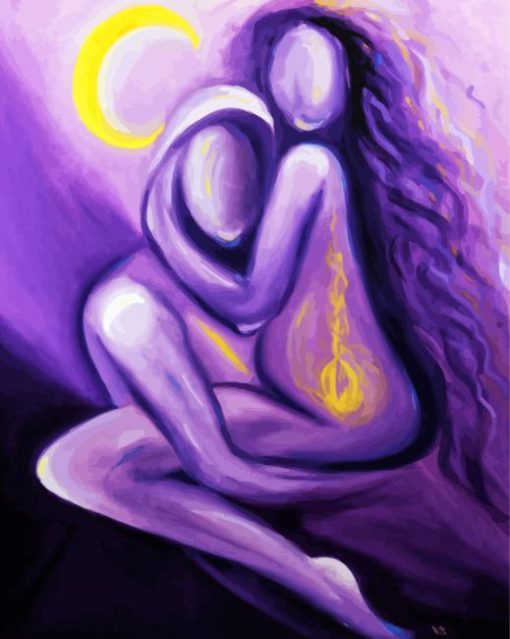 Purple Soulmates paint by numbers