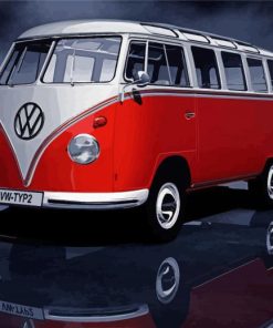 Red Kombi paint by numbers