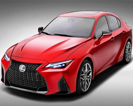 Red Lexus paint by numbers