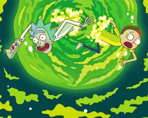 Rick and Morty in Space paint by numbers