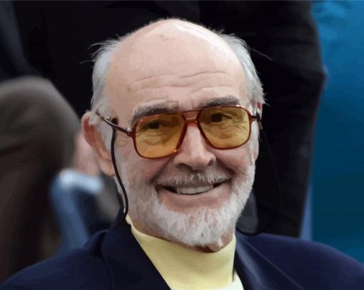 Sean Connery Wearing Glasses Paint By Number