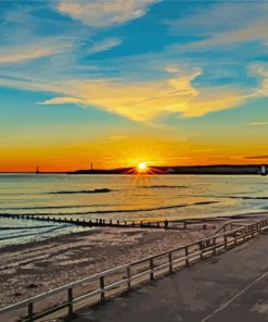 Sunset Aberdeen Beach paint by numbers