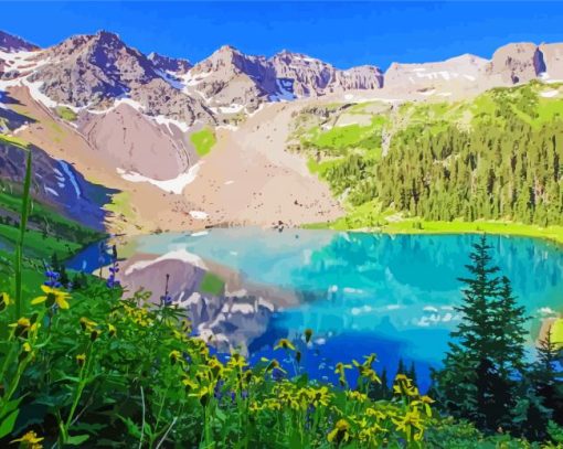 Telluride Nature Landscape paint by numbers