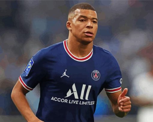 The Footballer Kylian Mbappé Paint By Number