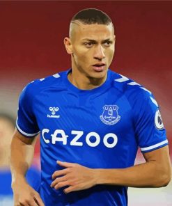 The Footballer Richarlison from Everton paint by numbers
