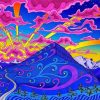 Trippy Landscape paint by numbers