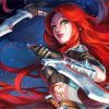 Warrior Katarina paint by numbers