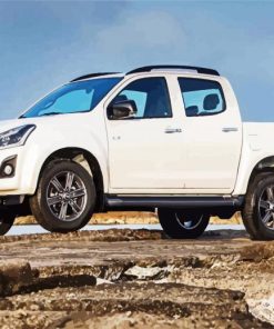 White Isuzu D Max paint by numbers