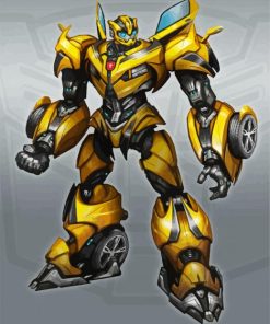 Yellow Megatron paint by numbers