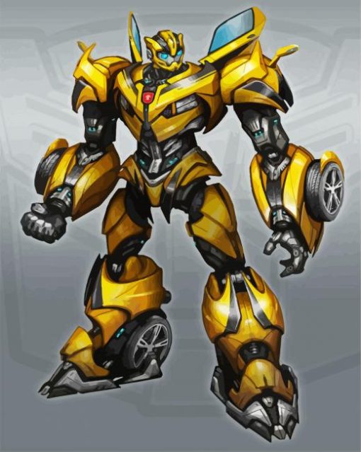 Yellow Megatron paint by numbers
